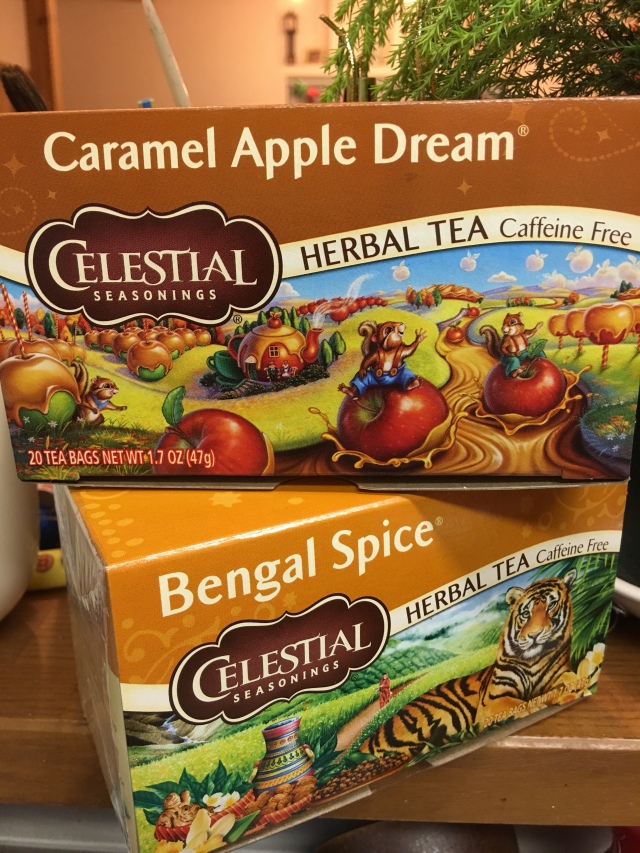 Celestial seasonings caramel apple dream and Bengal spice tea